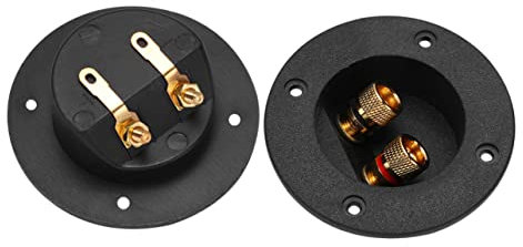 LIFKICH 2pcs Speaker Terminal Box Subwoofer Terminal Connectors Plated Contacts Plugs Connector for Car Stereo Speaker Binding Post