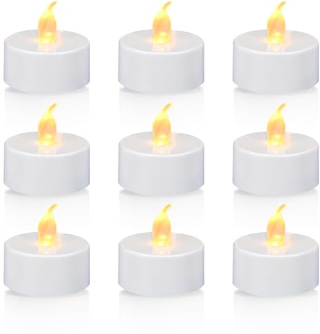 12/24/50 Pack LED Tea Lights with Timer, Auto-On 6 Hours and Off 18 Hours