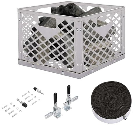 Kit de modificación de ahumadero escalonado de acero inoxidable - Accesorios para ahumaderos con cesta de carbón vegetal, junta de sellado para barbacoa
