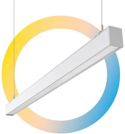 B·LED BARCELONA LED - Luminaria lineal LED CCT - 40W - Suspensión/superficie - Potencia ajustable - 120cm
