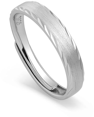 Meissa Alianzas de Matrimonio Plata Pareja Anillos de Boda para Hombre
