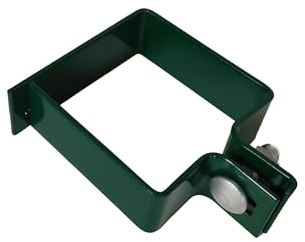 Collier de serrage 80 x 80 mm pour poteaux de clôture - Collier de serrage pour clôture - Vert RAL 6005