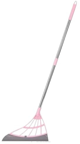 KFDEGYJJ Escoba MáGica Multifuncional Escoba De Longitud Ajustable Barrer Basura Alcantarillado Barrer Escoba Sin Pelo,Pink