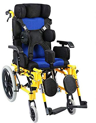 Cerebral Palsy Wheelchair Trolley, Multi-Functional Fully Lying Flat Reclining Special Needs Buggy for Medical Use, Suitable for Adults and Children
