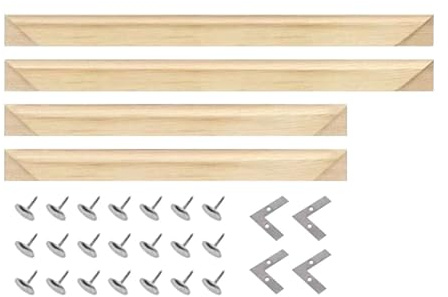 Tolospace 120 cm x 90 cm canvasram gör-det-själv stretchstänger träramar kit för oljemålning affischer broderistygn och nålpunkter konst – lätt att montera