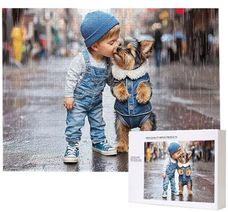 Puzzle 1500 Teile Erwachsene Junge Hund, Impossible Klassische Jigsaw Puzzles 87 x 57cm, Geschicklichkeitsspiel für die ganze Familie, Puzzle farbenfrohes Legespiel Home Dekoration Geschenk k-632