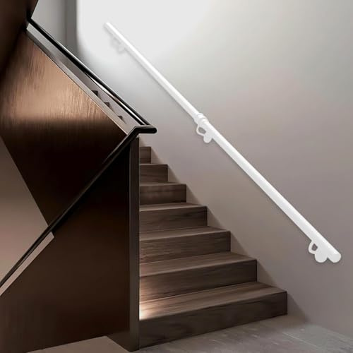 Väggmonterad trappa Ledstång, 60cm 1m 120cm 1,5m 180cm 2m 240cm 3m 360cm 4m Halkfritt metalltrappräcke Säkerhetshandtagsstödstång(200cm)