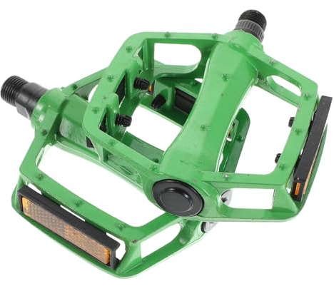 SMASOLO 2 Pièces Lot de 2 Pédales Pliables en Alliage d'Aluminium Vert Antidérapantes et Légères Adaptées pour VTT Vélo de Route Vélo Pliant Remplacement Rapide Robustes et Polyvalentes