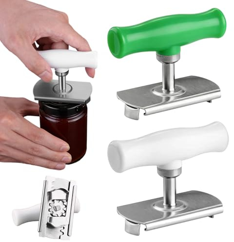 2 apriscatole per mani con artrite, apribarattoli multifunzione per mani deboli, impugnatura automatica ergonomica, strumento da cucina per anziani e anziani