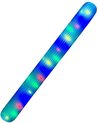 DAGLLGEW Poolnudlar, 153 cm PVC bärbar slät uppblåsbar poolnudel med ljus för simning, strand, flytande, sjö, fest