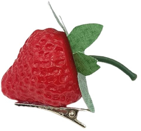 Pince à cheveux en forme de fraise, épingle à cheveux en forme de fraise, grappes de fruits doux, pince à bec de canard, Barrettes à thème de fruits