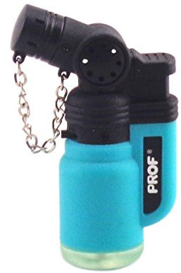 Briquet Tempête Chalumeau Torche Prof - Rechargeable gaz - Réglable (bleu)