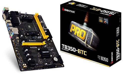 Biostar scheda madre tb350-btc AMD a-series AM4 B350 fino a 32 GB DDR4 DVI-D PCI Express SATA ATX retail