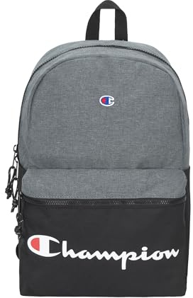 Champion unisex adult Manuscript Backpacks, Heather Grey, One Size US