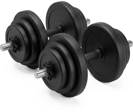 Virtufit einstellbare Hantel -Set - Dumbbell -Set - Gewichte - 2 Vinyl Hanteln von 14 kg - 28 kg
