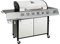 Charles Bentley 7 Burner Premium Gas BBQ Barbecue with Side Burner, Warming Rack, Double Layered Hood, Side Table, Thermometer, Utensil Hooks, Bottle Opener, And More In Silver (152.5x110cm)