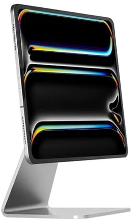 BongBingBoo iPad Pro Ständer, verstellbare Tablet-Halterung, magnetische Halterung, Dockingstation kompatibel mit iPad Pro 11'', 1./2./3./4.Generation, Silberfarben