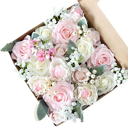 Fouriding Künstliche Blumen, Kunstblumen Gefälschte Combo DIY für Blumenarrangements, Blumensträuße, Hochzeitsdekoration,Zuhause Dekoration (Schleierkraut)