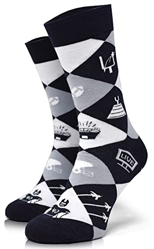 40YARDS Calzini da football americano Icons - Unisex per uomini, donne e bambini, taglia unica (taglia unica 37-46), multicolore, Taglia unica