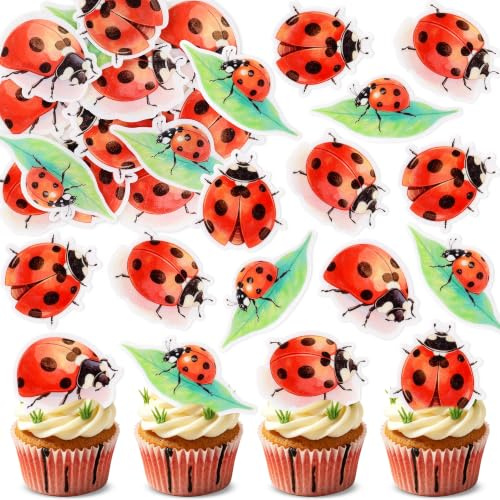 Blumomon 24Pcs Glitter Jungle Safari Animal Cupcake Toppers Lion Giraffe Monkey Rhino Cake Decorations for Baby Showers Birthday Party Cake Decors