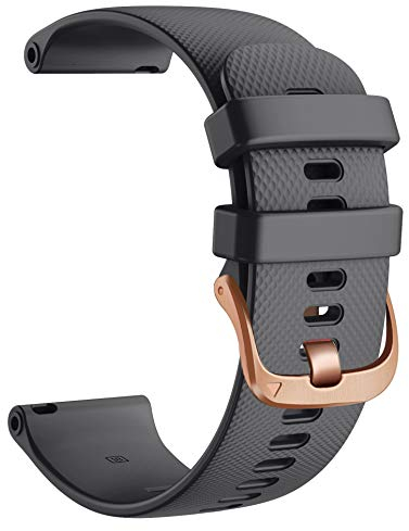 ONECMN Ersatz-Armband aus Silikon für Garmin Vivoactive 4S Smartwatch, Vivomove 3S, Venu2S, 18 mm, 18mm Universal, Achat