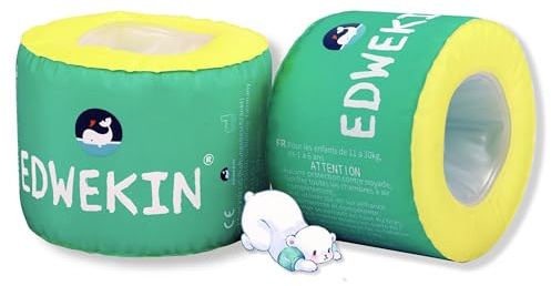 EDWEKIN® Pali da nuoto per bambini con anima in schiuma e superficie in tessuto; aiuto per il nuoto per neonati e bambini da 1 a 6 anni; perfetto aiuto per imparare a nuotare con design elegante per