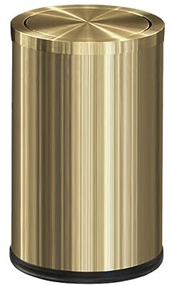 rongweiwang Edelstahl Mülleimer für Küche und Bad – langlebiger und rostfreier Stahl Mülleimer mit ordentlichem Aussehen, 9L Gold