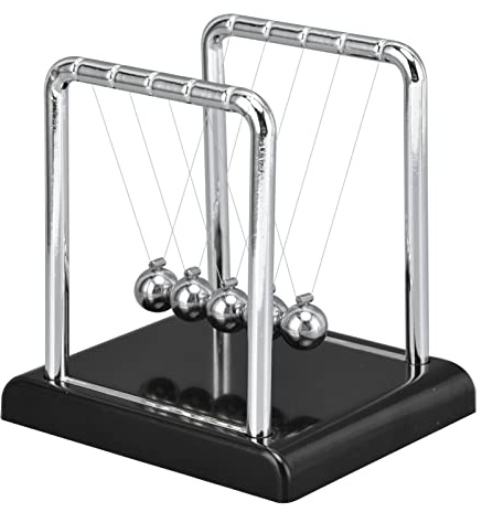 Pendulum Desk Toy, Stress Relief Relaxation Balance Balls ABS Plastic Metal Swinging for Office Workers, Students, Home Decor, Science Education