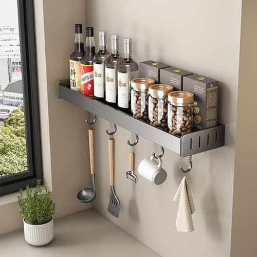 Hovoto Gewürzregal Wandorganizer für Küche und Bad, 30cm