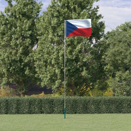Furniture Home Tools Tschechische Flagge und Stange 5,55 m Aluminium