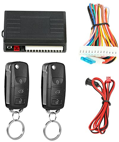 HUIOP Système D'Entrée sans Clé pour Voiture,Kit De Verrouillage Centralisé De Système De Verrouillage sans Clé De Porte D'Entrée De Voiture Universelle avec Télécommande