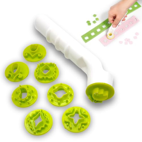 Set da 8 Timbri Intercambiabili per Pasta da Zucchero, Fondente e Biscotti – Stampini per Decorazioni Dolci e Cake Design, Stampi Ideali per Torte Fai da Te e Biscotti Creativi