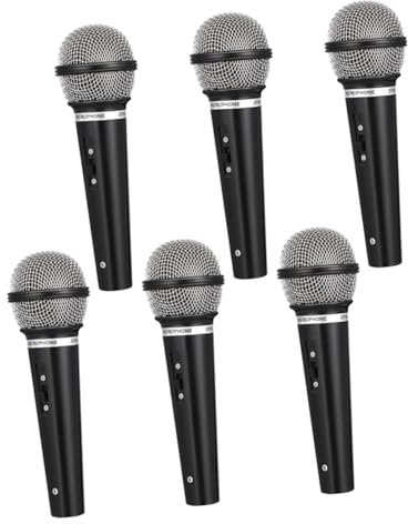 JOINPAYA 6pezzi Microfoni Per Giocattoli Microfono Simulati Per Spettacoli Accessorio Per Ruolo e Karaoke