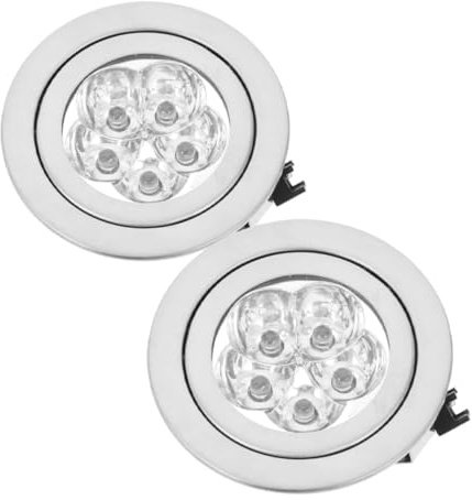 OSALADI LED Stove Appliance Light Bulb Dc12v 2pcs Bright LED Kitchen Hood | Glass Abs Build, Silver Finish, Easy Replacement for Cooker Hood Lights, Modern Sleek Design