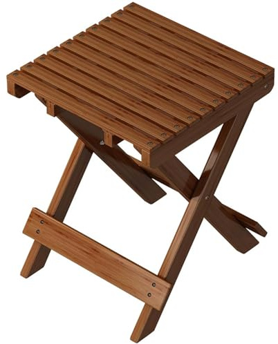 Klapphocker Holz zusammenklappbarer Hocker mit X-förmigen Füßen stabil starker Ladung kleiner Stuhl für Picknicks Crafts Car Camping