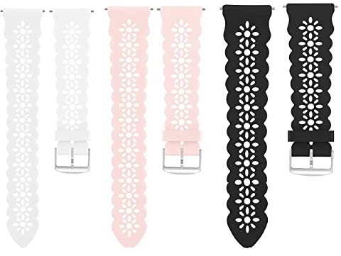 Blueshaweu Compatible for RADLEY Series Smart Watch 20mm 22mm Silicone Lace Slim Thin Hollow-Out Replacement Straps Compatible With RADLEY Series 32/20 / 19/46/Series 10 Smartwatch