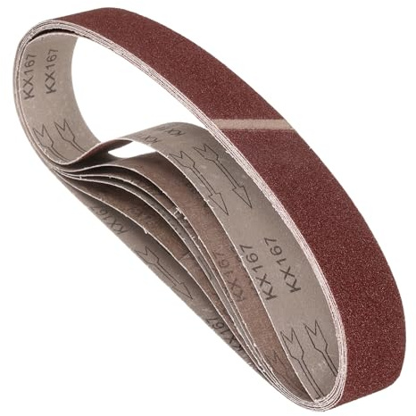Kozelo 6 Pcs Bandas de Lijado 50mm x 915mm 40 Grit Óxido de Aluminio Papel de Lija Abrasivo para Lijadora de Banda Pulido de Metal Trabajo en Madera Eliminación de Óxido