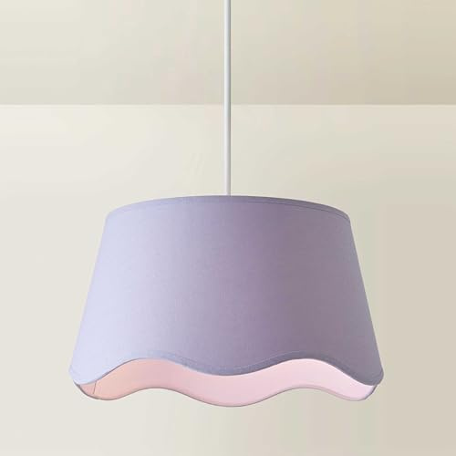 ValueLights | Mabel Large Lilac Scallop Edge Linen Lamp Shade | Shades, Home Décor & Improvement Essential