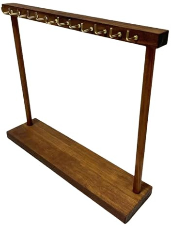 Fiocias Organizzatore per Collane, Ganci per Appendere Collane in Legno, Organizzatore per Gioielli Da Tavolo, Cassettiera, Vetrina, Piano Lavabo, 12 Ganci