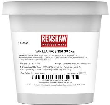 Renshaw Cake Frosting, Vanilla Flavour, 5 kg Large Tub (Pack of 1)