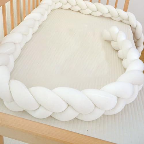 Aocase Treccia Paracolpi, Paracolpi sponda sponde anticaduta, Cuscino a Serpente Intrecciato, Cuscino Nodo Paracolpi Letto, Paracolpis Antisoffoco,G04,100cm