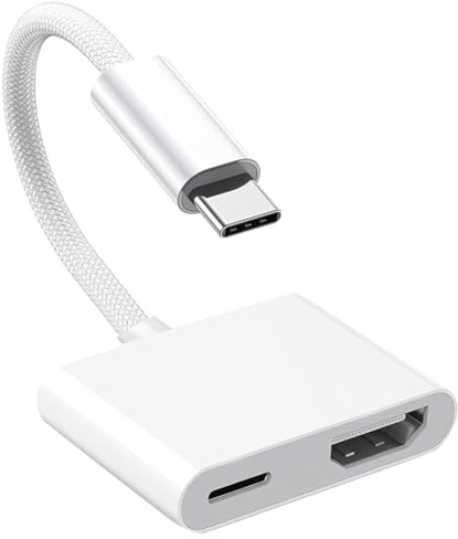 USB C to HDMI Adapter [Apple MFi Certified] 4K@60Hz with 100W PD Fast Charging Port, Type-C to HDMI Digital AV Cord for iPhone 17/16/15 MacBook Pro/Air iPad Pro to TV Projector Monitor