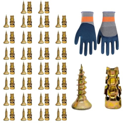 Dehnschrauben für Möbel, 20-teilige metall-reparatur - Scharnier-Reparatur-Schraubenset, für Installation, Befestigung, Renovierung, Möbel, Holz