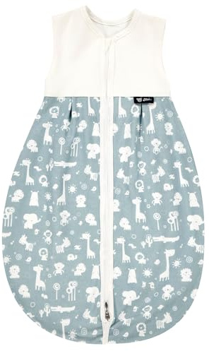 Alvi Schlafsack Baby Mäxchen light I leichter Babyschlafsack ärmellos I Sommerschlafsack Baby, Jungen und Mädchen I 100% Baumwolle I Schlafsack Kinder atmungsaktiv und waschbar I TOG 0,5
