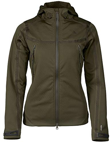 Seeland Hawker Advance wasserdichte Jagdjacke für Damen - Leise Regenjacke Jagd für Frauen - Pirschjagdjacke mit Kapuze und wasserdichten Reißverschlüssen, Größe:46