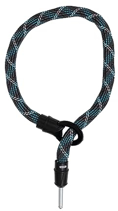 ABUS Rahmenschloss-Einsteckkette IvyTex Adaptor Chain 6KS - Fahrradschloss mit schmutz- und feuchtigkeitsabweisender Hülle - 6 mm Starke Kette - Grau, 85 cm