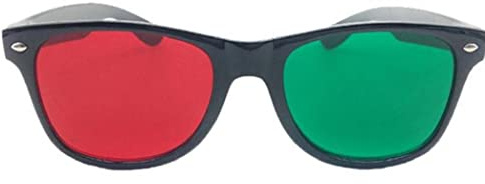 Danlai Gafas Ciegas De Color Verde Rojo Gafas De Gafas para Entrenamiento De Ambliopía