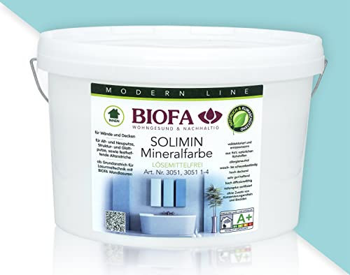 BIOFA SOLIMIN Mineralfarbe Wandfarbe 3051 Silikatfarbe Innenraumfarbe Feuchtraumfarbe PG4 7603 10,00L