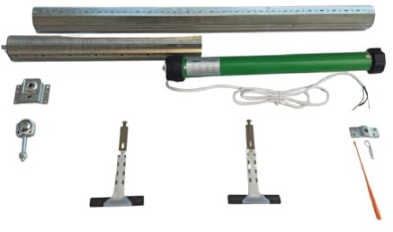 Kit Motorizzazione Tapparelle 100 kg 50 Nm RISPARMIO ENERGETICO Varie Misure RULLO REGOLABILE Motore per tapparelle Completo di Accessori (da 60 cm a 95 cm)