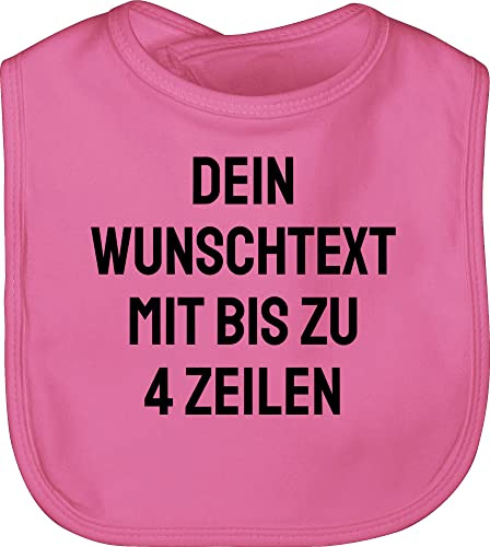 Geschenk mit Namen personalisiert by Shirtracer - Baby Lätzchen - Aufdruck selbst gestalten - Wunschtext I Eigener Text I Personalisierter Text I Custom Text